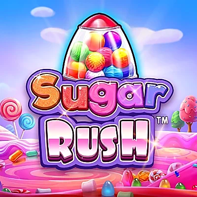 Sugar Rush cluster-pays slot tile in the Vegas Spins game lobby